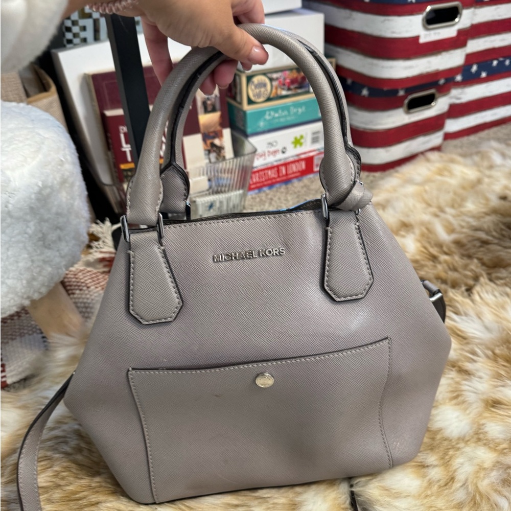 Michael Kors Gray Satchel Bag